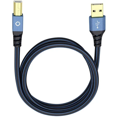 Afbeelding van Oehlbach USB Plus B 2.0 [1x A stekker 1x stekker] 5.00 m Blauw Vergulde steekcontacten