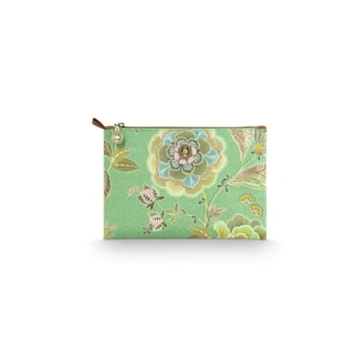 Afbeelding van Pip Studio Make Up Etui Charly Cosmetic Flat Pouch Medium Matata Green