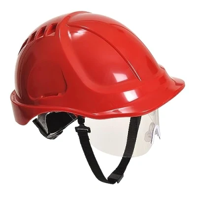 Afbeelding van Portwest PW54 Veiligheidshelm met Endurance Plus vizier, rood