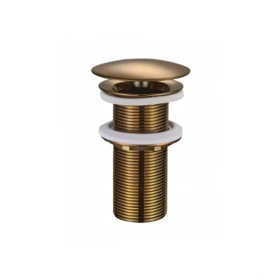 Afbeelding van Wiesbaden Caral vaste waste verlengd 5/4&quot; geborsteld brons koper