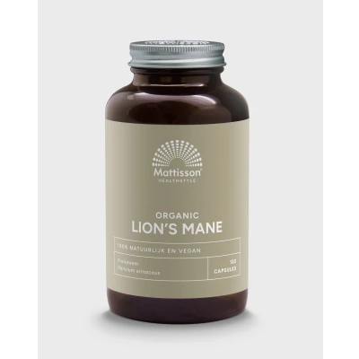 Afbeelding van Mattisson Biologische Lion&#039;s Mane 500 mg 120 capsules