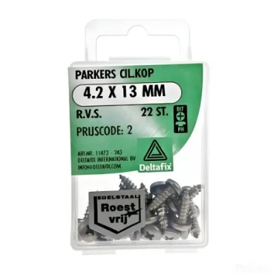 Afbeelding van Parkers ck 4,2x13mm rvs 22st Deltafix