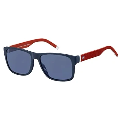 Afbeelding van Tommy Hilfiger Rectangle Mens noir rouge blanc bleu avio de soleil