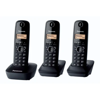 Afbeelding van Panasonic Kx tg1613blh Dect Trio Zwart