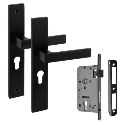 Afbeelding van Eliot deurklink op schild profielcilinder 72mm