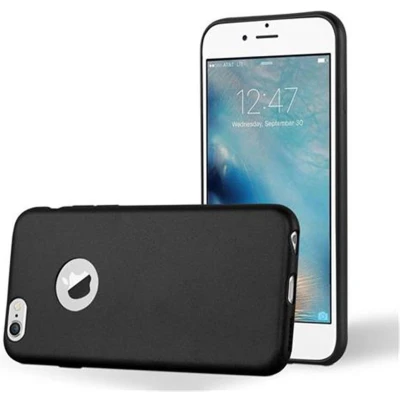 Afbeelding van Cadorabo Hoesje geschikt voor Apple iPhone 6 PLUS / 6S in METALLIC ZWART Beschermhoes gemaakt van flexibel TPU silicone Case Cover