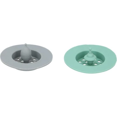 Afbeelding van Cuisine Elegance Gootsteenzeef 7 Cm 2 Stuks Groen/Grijs