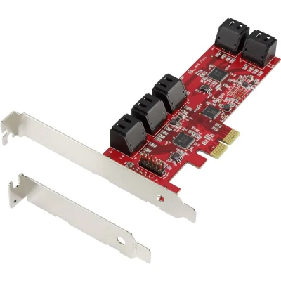 Afbeelding van Renkforce RF 2748532 10 poorten SATA controller PCIe x4 Geschikt voor: SSD Incl. Low Profile slotplaat