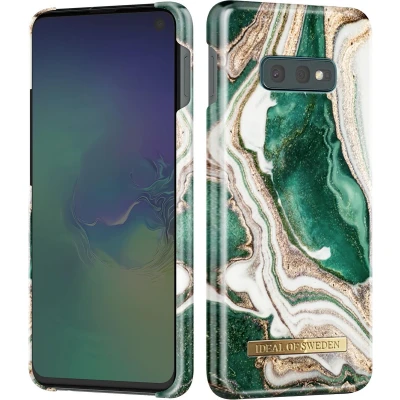 Afbeelding van iDeal Of Sweden Backcase Hoesje Golden Jade Marble Samsung Galaxy S10E