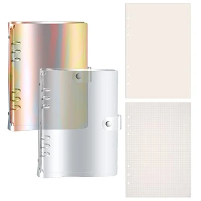 Afbeelding van 2 A5 ringbanden, notitieboek organizer met pvc omslag, 6 ringen, incl. sets reservevellen