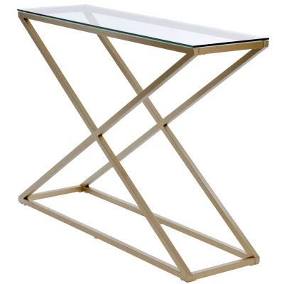 Afbeelding van Jahnke Moebel Xtra Glas / Goud Sidetable