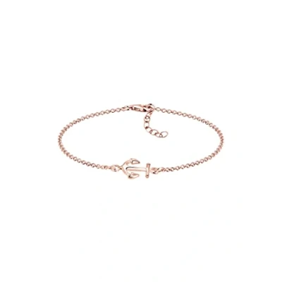 Afbeelding van Elli Anchor Armband Rose goldcoloured, Dames, Maat: 17, gold coloured