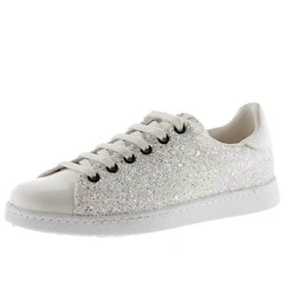 Image de Chaussures basses cuir ou simili Victoria Deportivoblpaillette Blanc taille : 38 réf 39218