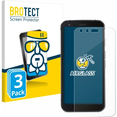 Afbeelding van BROTECT Screenprotector voor Caterpillar Cat S62 Pro Folie Beschermfolie Beschermglas transparant (3 Stuks)