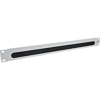 Afbeelding van InLine 48,30cm (19&quot;) kabelinvoerplaat met borstel, 1U, RAL 7035 grijs, Accessoires voor serverkasten, Grijs