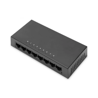 Image de DIGITUS DN 80069 Commutateur metall housing non géré 8 x 10/100 de bureau, fixation murale