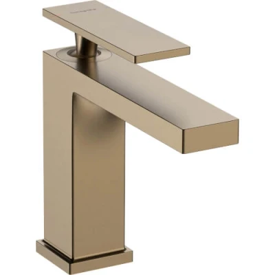Afbeelding van hansgrohe Tecturis E ééngreeps wastafelkraan 110 met trekwaste Brushed Bronze
