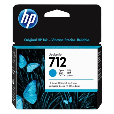Image de Cartouche d&#039;encre DesignJet HP 712, cyan, 29 ml