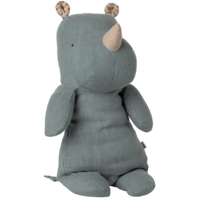 Afbeelding van Maileg Safari Vrienden, Neushoorn, Medium Stoffig Blauw