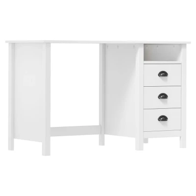 Afbeelding van Bureau Hill 3 lades 120x50x74 cm massief grenenhout