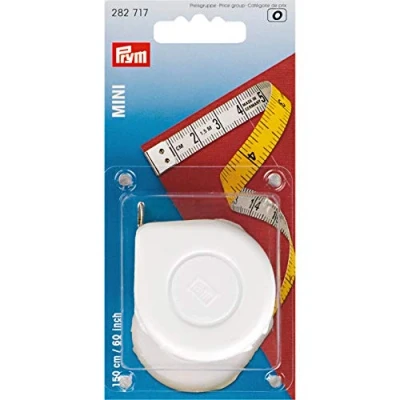 Afbeelding van Prym Rolcentimeter mini geel wit 150 cm