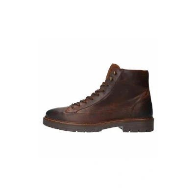 Afbeelding van Manfield Veterboots, Heren, Maat: 41, Braun Schoenen