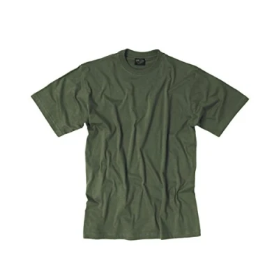 Afbeelding van Mil Tec T shirt met korte mouwen, klassieke militaire stijl, keuze uit 6 kleuren, heren shirt, olijfgrijs