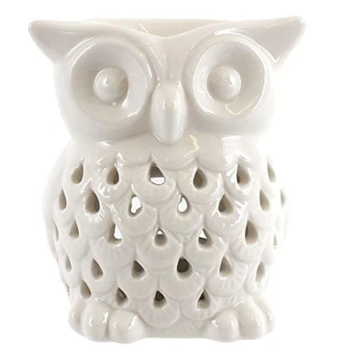 Afbeelding van something different Keramische oliebrander met uilenmotief