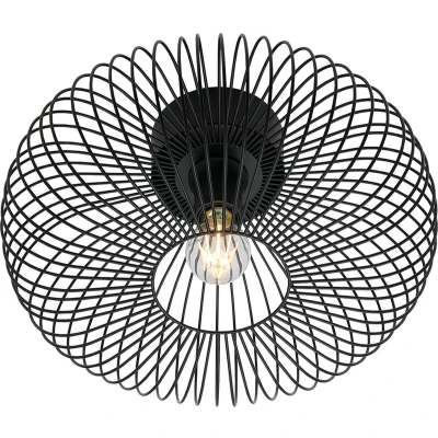 Afbeelding van Nordlux Beroni plafondlamp E27 metaal zwart