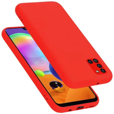 Afbeelding van Cadorabo Hoesje geschikt voor Samsung Galaxy A31 in LIQUID ROOD Beschermhoes gemaakt van flexibel TPU silicone Case Cover