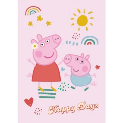 Afbeelding van BrandMac Peppa Pig Happy Days Fleecedeken, polyester, 100 x 140 cm