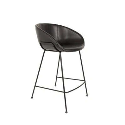 Afbeelding van Zuiver Feston Barkruk 65 cm Zwart Set van 2