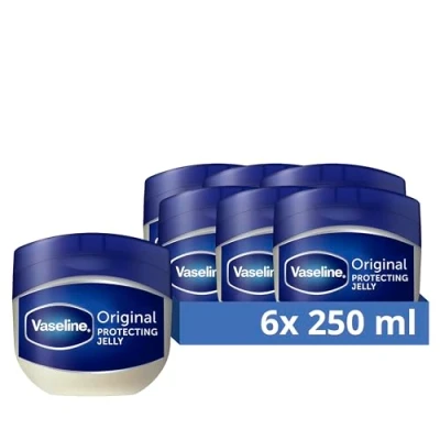 Afbeelding van Vaseline Petroleum Jelly Original verzorging met 100% pure Jelly, dermatologisch getest 6 x 250 ml