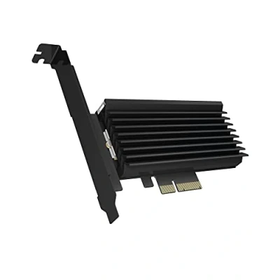 Afbeelding van ICY BOX PCI Express M.2 NVMe SSD naar PCIe 3.0 kaart, koeler, led verlichting, M key, 2230, 2242, 2260, 2280, zwart, ARGB