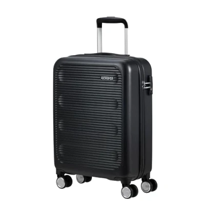 Afbeelding van American Tourister Reiskoffer Astrobeam spinner 55/20 TSA (4wiel) handbagage Storm Black 2.5 kg