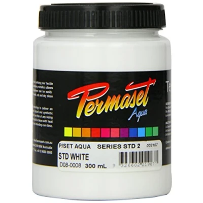 Afbeelding van Permaset Aqua Stofdrukverf, 300 ml, wit