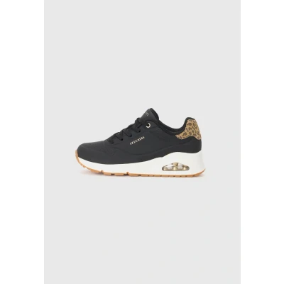 Afbeelding van Skechers UNO Sneakers laag, Dames, Maat: 36, Black/leopard Hoogwaardig imitatieleer