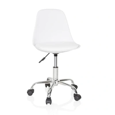 Afbeelding van hjh OFFICE Fancy II Kinder bureaustoel Wit Kunstleder