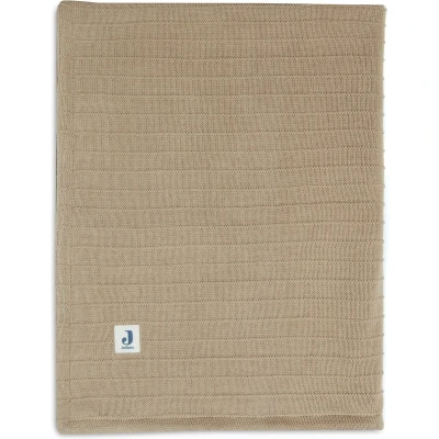 Afbeelding van Jollein Deken Wieg Velvet Pure Knit Biscuit GOTS