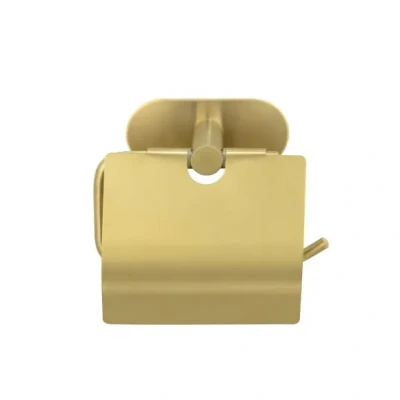 Afbeelding van Wenko Turbo Loc Orea Gold Matt Toiletrolhouder Met Klep BRUIN