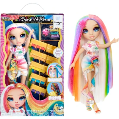 Afbeelding van Rainbow High Hair Chalk &amp; Style Pop Amaya Regenboogpop 28 cm, wasbaar haarkrijt, kleuren, stylen, spelen, spoelen en opnieuw beginnen, kinderen van 4 tot 12 jaar ouder