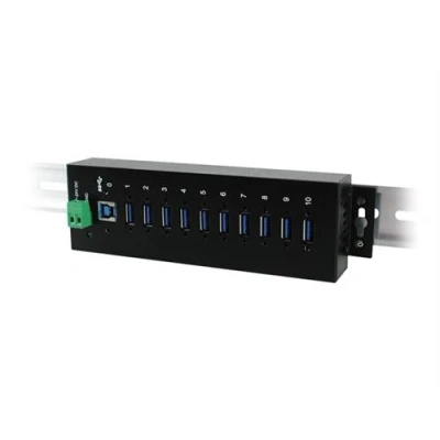 Image de Exsys EX 1110HMVS Concentrateur (hub) 10 x USB 3.1 Gen 1 Montage sur rail DIN Tension CC