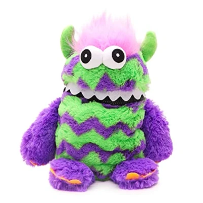 Afbeelding van Toyland® Worry Monster Pluche Knuffel Paars en Groen Houdt ervan om je zorgen te eten.