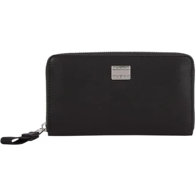 Afbeelding van TOMMY JEANS TJW American Cool Large ZA AW0AW17299 damesportemonnee met ritssluiting, zwart, maat L, Zwart (zwart), één maat,