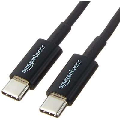 Afbeelding van Amazon Basics USB type C naar 2.0 oplaadkabel, 1.8 m, zwart