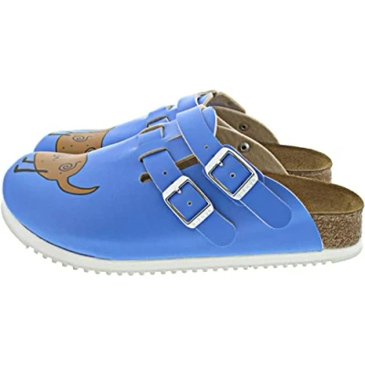 Afbeelding van Birkenstock, Unisex, Pantoffels, Kay SL Birko Flor smal, Blauw, (36)