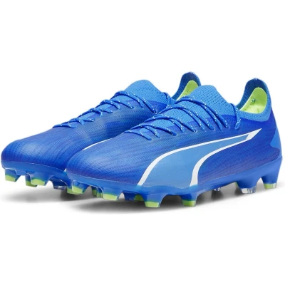 Afbeelding van Puma Ultra Ultimate FG/AG Voetbalschoenen met kunststof noppen, Heren, Maat: 40.5, blue/white/pro green Kunststof/ textiel