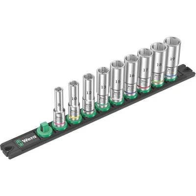 Afbeelding van Wera B Deep 05005440001 Dopsleutelset Inch 3/8 9 delig