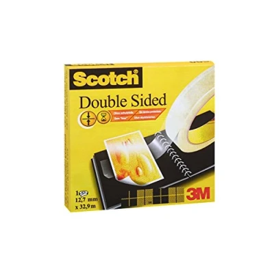 Afbeelding van Scotch dubbelzijdige plakband ft 12 mm x 33 m