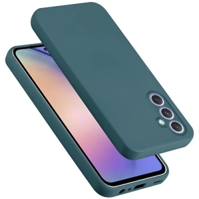 Afbeelding van Cadorabo Hoesje geschikt voor Samsung Galaxy A54 5G in LIQUID GROEN Beschermhoes gemaakt van flexibel TPU silicone Case Cover